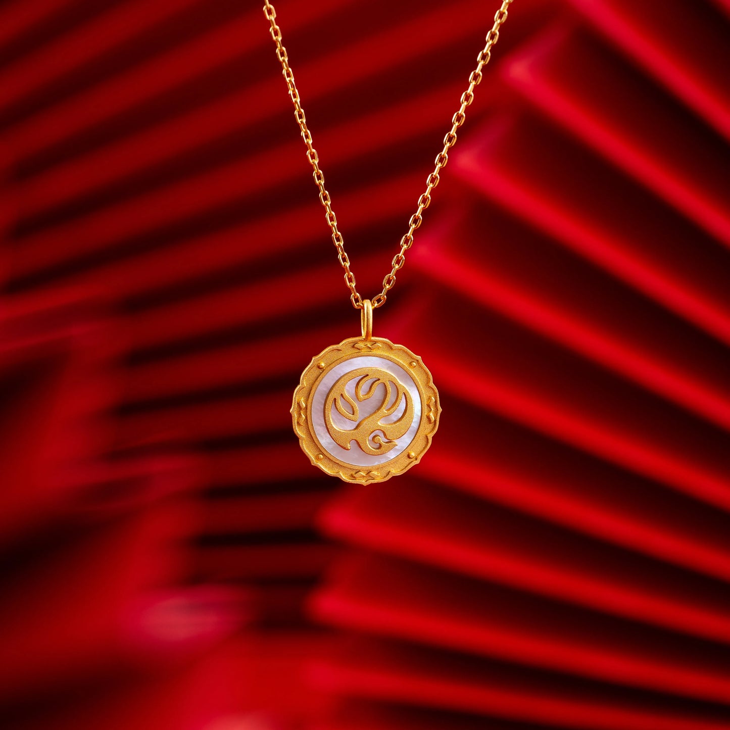 Phoenix Gold Plated s925 Silver Pendant Necklace