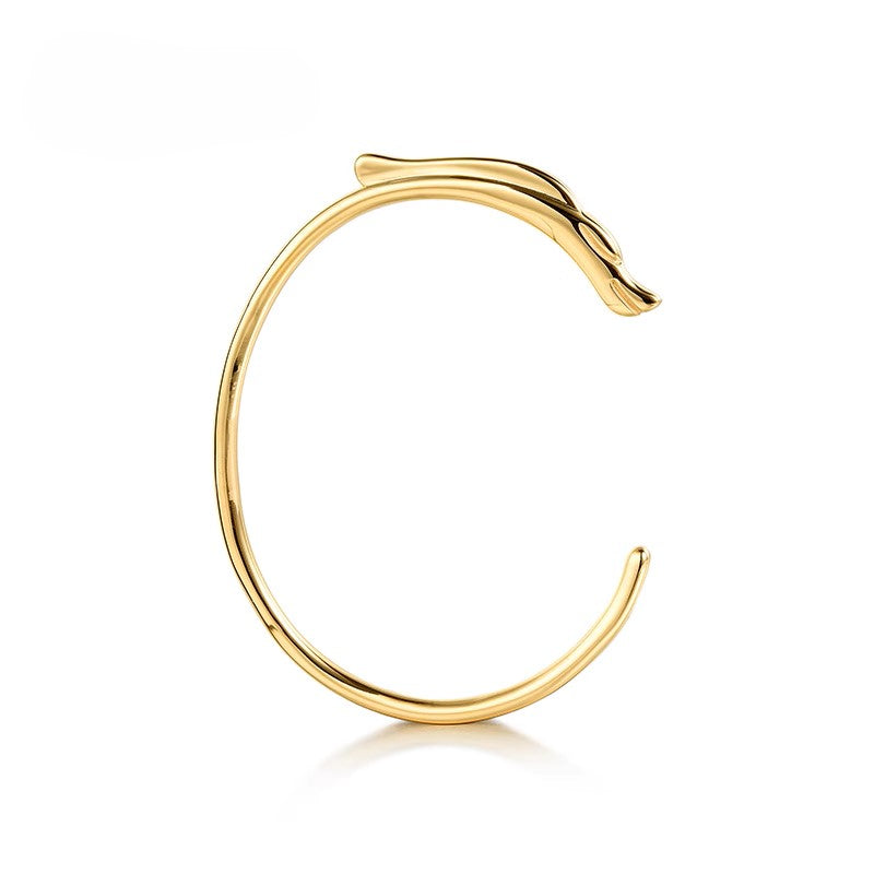 The Chinese Master Loong Jade Dragon Bracelet - Open Style Adjustable