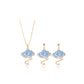 Classic Auspicious Cloud Handmade Enamel Drip Earrings and Necklace