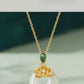 Lotus and Hetian Jade Necklace - 925 Sterling Silver Jewelry Pendant