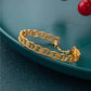 Mugwort Leaves Chinese Traditional S925 Silver Gold Plated Bracelet