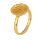 Jinsha Site Sun and Immortal Bird Yao Retro Ring S925 Silver Gold Plated
